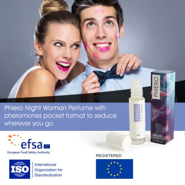 Feromonparfume Phiero Night Woman fra 500Cosmetics som roll-on på 10 ml