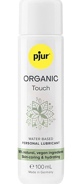 Flaske med vandbaseret glidecreme pjur Organic Touch på 100 ml