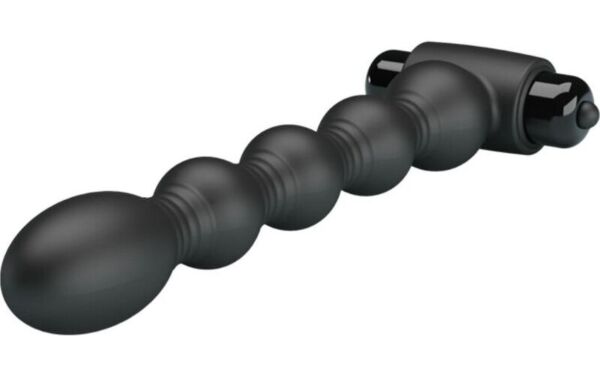Vibrerende buttplug Pretty Love BI-040105 i sort silikone med håndtag
