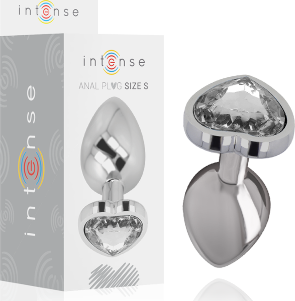 Intense Heart buttplug i metal med hjerteformet juvel