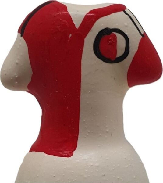 Håndmalet spøgekondom Condomerie Feyenoord, dekoreret i hånden
