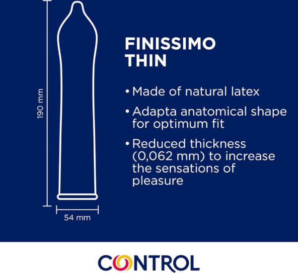 Æske med 144 Control Finissimo Senso kondomer