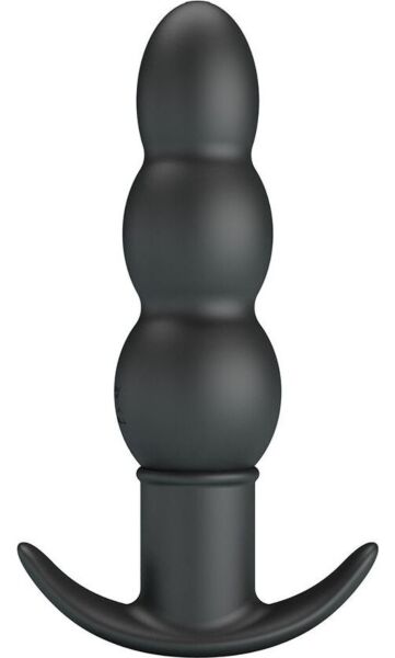 Vibrerende buttplug Pretty Love BI-040199 i sort silikone med greb