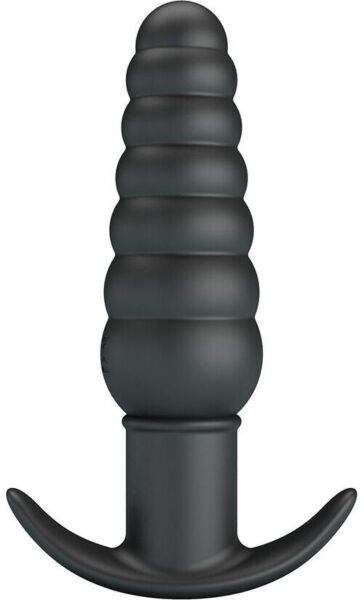 Vibrerende buttplug Pretty Love BI-040201 i sort silikone med greb