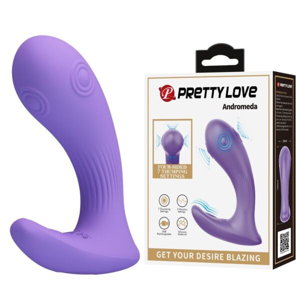 Pretty Love Andromeda vibrator med dobbeltstimulation i lilla