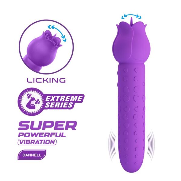 Pretty Love Dannell klitorisvibrator i lilla med blomsterformet hoved