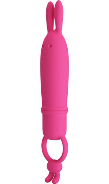 Rabbit vibrator Pretty Love BI-300133 i silikone med kaninører og holdering