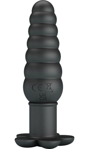 Analvibrator Pretty Love BI-040203 i sort silikone med håndtag