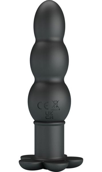 Vibrerende buttplug Pretty Love BI-040205 i sort silikone med greb