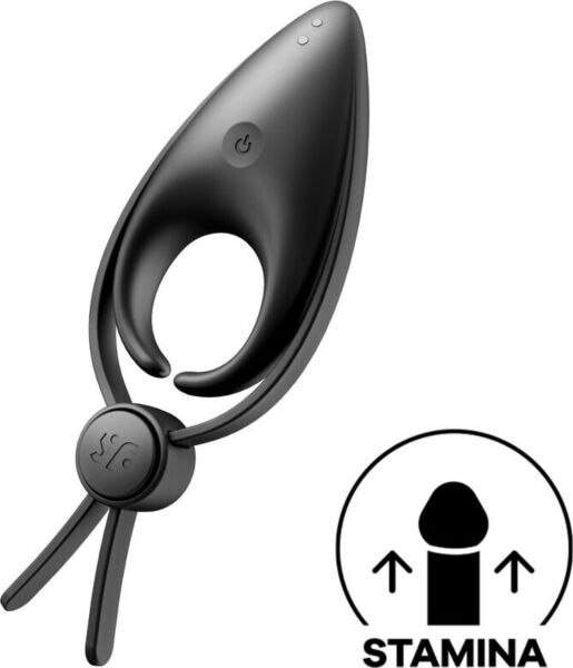 Vibrerende penisring Satisfyer Sniper med de to løkker og den kegleformede stimulator