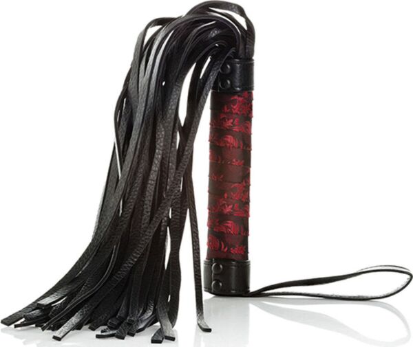 CalExotics Scandal Flogger med strimler i rødt og sort