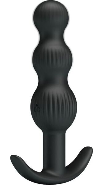 Analvibrator Pretty Love BI-040173 i silikone med aflange perler i voksende størrelse og base