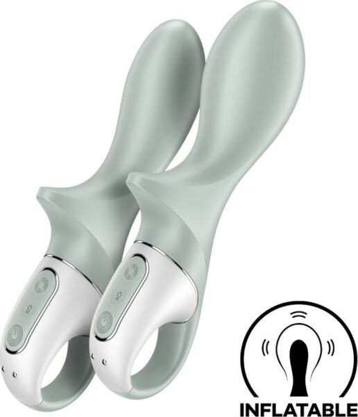 Oppustelig anal vibrator Satisfyer Air Pump Booty 3 i grøn med fastholdelsesring