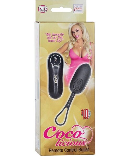 Sort Calexotics Coco Licious Remote Control kuglevibrator med fjernbetjening