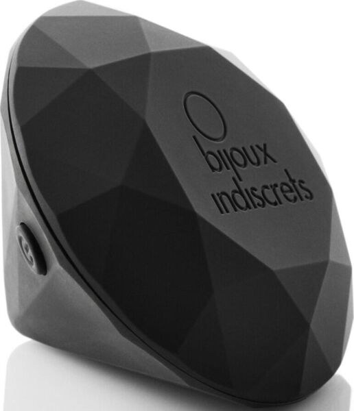 Klitorisvibrator Bijoux Indiscrets Twenty One Matte Black, formet som en diamant med mat sort finish