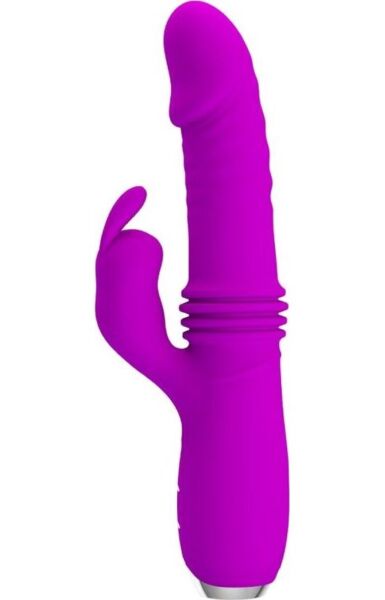 Violet rabbit-vibrator Pretty Love Dorothy med realistisk hoved