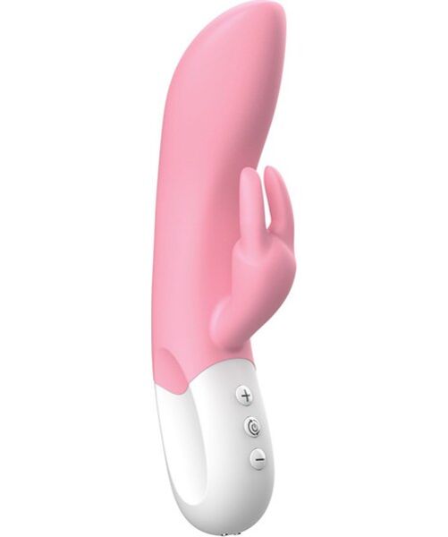 Rabbit vibrator Liebe Mighty Rabbit med buet skaft og stimulator formet som en kanin