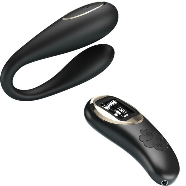 Vibrator til par Pretty Love Nathan i sort med fjernbetjening