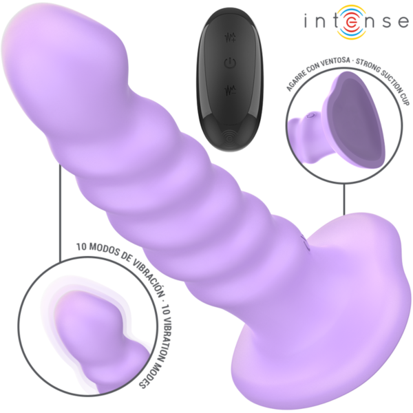 Lilla vibrator Intense Brenda med sugefod og fjernbetjening