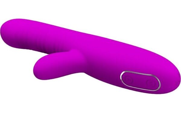 Rabbit vibrator Pretty Love BI-014822 i silikone med bøjeligt skaft og klitorisstimulator formet som en kanin