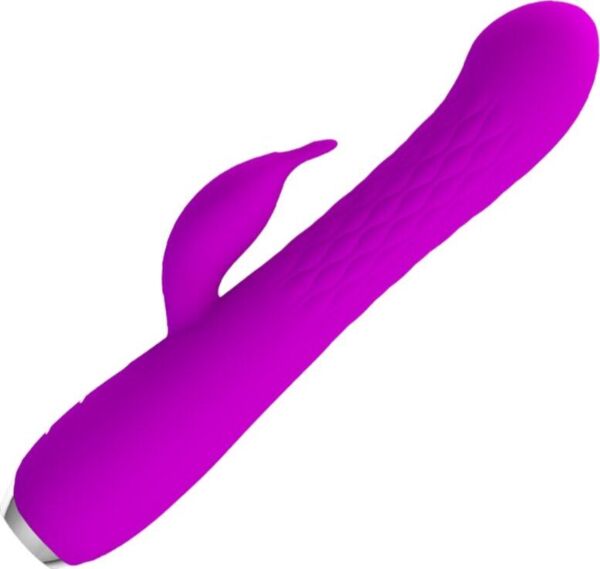 Lilla rabbit vibrator Pretty Love BI-014692 med riflet skaft og kaninarm
