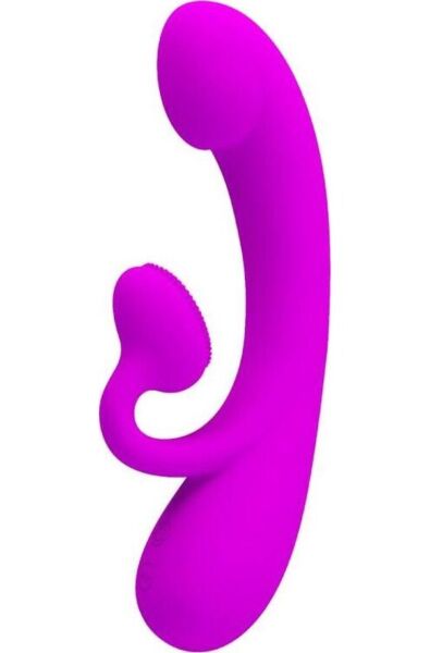 Rabbit vibrator Pretty Love BI-014988 i lilla, med sin børsteflade til klitoris