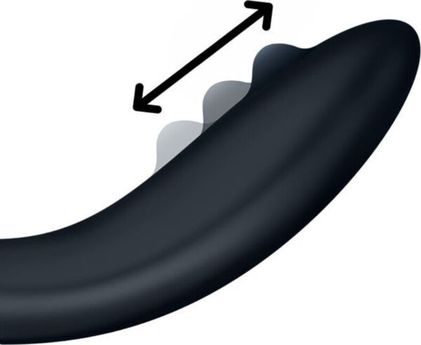 G-punkt vibrator Satisfyer Rrrolling Explosion i sort, med kuglen i hovedet
