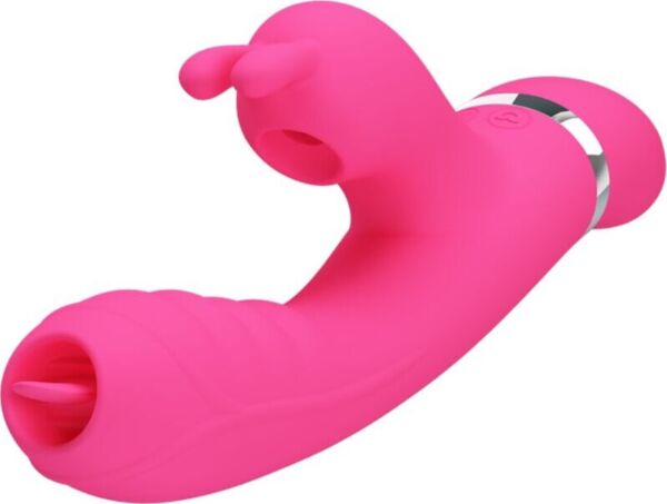 Rabbit vibrator Pretty Love BI-014854 i silikone med klitorisstimulator med tappefunktion
