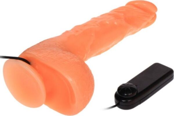 Realistisk vibrator Baile med fjernbetjening og sugekop i bunden