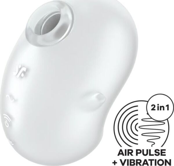 Hvid læg-på vibrator Satisfyer Cutie Ghost
