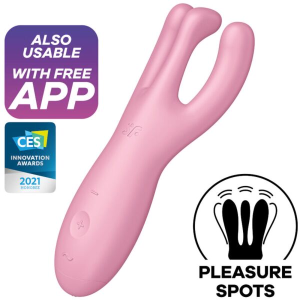 Vibrator Satisfyer Threesome 4 med tre fleksible arme