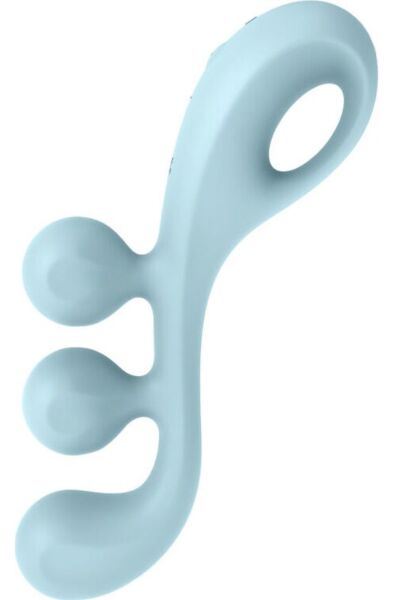 Vibrator Satisfyer Tri Ball 2 i blå med de tre kugler og ringen til at holde den i