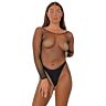 Bodystocking Lace by LJ Crotchless Langærmet