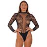 Bodystocking Lace by LJ med høj hals og cut-outs