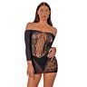 Lingeri Lace Off the Shoulder Mini Dress Legforlængende Silhuet