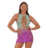 Babydoll Lace Ombre Faux Snøring Mini Kjole