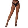 Strømpebukser Lace by LJ Rhinestone Crotchless