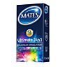 Kondomer Mates Ultimate 3 in 1 med ribbede og prikkede overflader