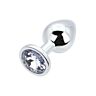 Buttplug Toosh Metal Medium med klar sten Plata