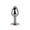 Buttplug Toosh Metal Small Stone med prydsten Rojo