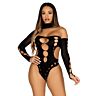 Cut Out Bodysuit Leg Avenue med Thong Bag