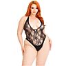 Teddy Leg Avenue Floral Lace Dyb V-udskæring