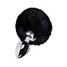 Plug S Pleasures Metal LUA black med kaninhalefunktion