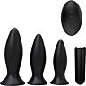 Analprop S Pleasures Premium Line Triplicity Black med Vibrerende Bullet