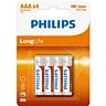 Batterier Philips AAA pakke med 4 stk