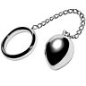 BDSM Cock Ring Metal Hard 45mm with Chain and Ball