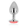 Anal Plug OHMAMA med Rødt Krystal 8 cm