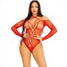 Crotchless Bodystocking Leg Avenue med Rhinsten