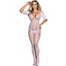 Sublime Crotchless Fishnet Bodystocking med Roser