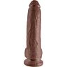 King cock 9 &#39;realistic penis brown 229cm